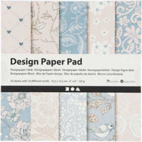 Design Paper Pad, sheet 15.2x15.2 cm, 120 g, 50 sheets, rose [HOB-225916]