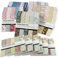 Design Paper Pad, sheet 15.2x15.2 cm, 120 g, 6x10 pcs, asstd. colours [HOB-22591]