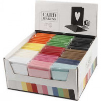 Cards and Envelopes, card size 10.5x15 cm, envelope size 11.5x16.5 cm, 120 sets, asstd colours [HOB-23022]