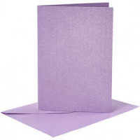 Cards and Envelopes, card size 10.5x15 cm, envelope size 11.5x16.5 cm, 4 sets, purple [HOB-23035]