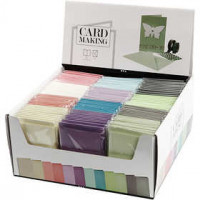 Cards and Envelopes, card size 10.5x15 cm, envelope size 11.5x16.5 cm, 120 sets, asstd. colours [HOB-23037]