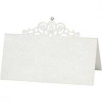 Place Cards, size 10.7x5.4 cm, 230 g, 10 pcs, off-white [HOB-23038]