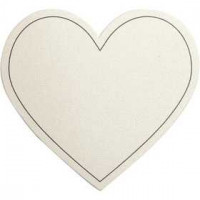 Heart, size 75x69 mm, 120 g, 10 pcs, off-white [HOB-23053]