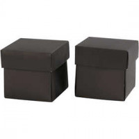 Folding box, size 5,5x5,5 cm,  250 g, black, 10pcs
