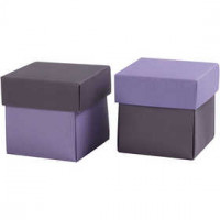 Folding box, size 5,5x5,5 cm,  250 g, dark lilac/lilac, 10pcs