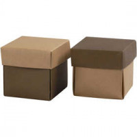 Folding box, size 5.5x5.5 cm, 250 g, 10 pcs, sand/brown [HOB-233006]