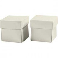 Folding box, size 5,5x5,5 cm,  250 g, off-white, 10pcs