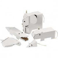Flat-pack animals, size 15-26 cm, thickness 1,5 mm, 5pcs
