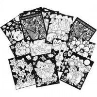 Velvet pictures, size 25x19 cm, 16pcs