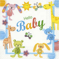 Table Napkins, size 33x33 cm, 20 pcs [HOB-23486]