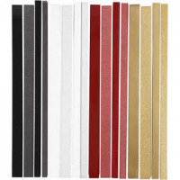 Paper Star Strips, W: 15+25 mm, D: 6.5+11.5 cm, 4x10 packs [HOB-24354]
