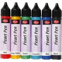 Pearl Pen, 6x25 ml, standard colours [HOB-25210]