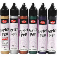 Pearl Pen, 6x25 ml, metallic colours [HOB-25211]