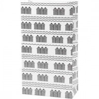 Paper bag, H:, size  cm, 8 pcs, white, black [HOB-25363]