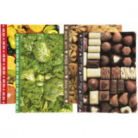 Decoupage Paper, sheet 25x35 cm, 17 g, 8 mixed sheets, brown, green, yellow [HOB-254910]