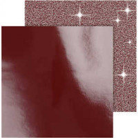 Design Paper, sheet 30.5x30.5 cm, 120+128 g, 2 sheets, red [HOB-26332]