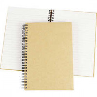 Spiral Bound Notebook, A5 15x21 cm, 60 g, 1 pc, brown [HOB-265540]