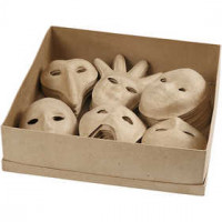 Masks, H: 12-21 cm, 60 pcs [HOB-26713]