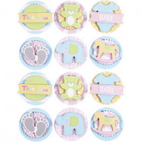 3D Baby Stickers, D: 35 mm, thickness 5 mm, 1 sheet [HOB-27693]