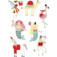 3D Stickers, H: 50-60 mm, W: 30-45 mm, 7 pcs [HOB-27695]