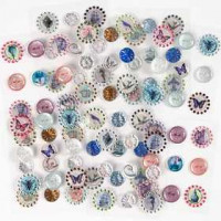3D Stickers, size 18-25 mm, thickness 3 mm, 90mixed