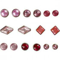 Deco Rivets, size 8-18 mm, pink, 16mixed