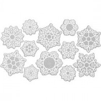 Foam Stickers, size 25-35 mm, sheet 9x14 cm, white, rosettes, 1sheet