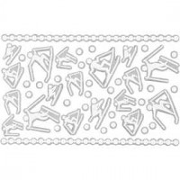 Foam Stickers, size 5-30 mm, sheet 9x14 cm, white, skiers, 1sheet