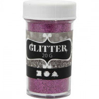 Glitter, D: 35 mm, H: 60 mm, pink, 20g
