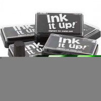 Ink Pad and refill, size 6,3x9,5 cm, black, 1set