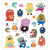 Stickers, sheet 15x16.5 cm, approx. 25 pc, 1 sheet [HOB-29137]