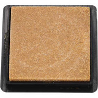 Ink Pad, size 40x40 mm, 1 pc, gold [HOB-29970]