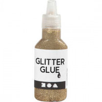 Glitter Glue, 25 ml, gold [HOB-318210]
