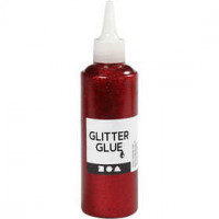 Glitter Glue, 118 ml, red [HOB-31822]