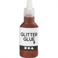 Glitter Glue, 25 ml, orange [HOB-318230]