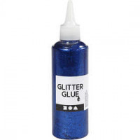 Glitter Glue, 118 ml, dark blue [HOB-31825]