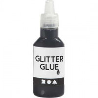 Glitter Glue, 25 ml, black [HOB-318300]