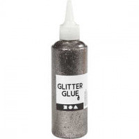 Glitter Glue, 118 ml, silver [HOB-31831]