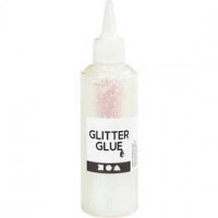 Glitter Glue, 118 ml, holographically white [HOB-31832]