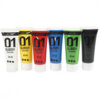 A-Color Acrylic Paint, 6x20 ml, standard colours [HOB-32003]