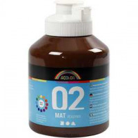 A-Color Acrylic Paint, brown, 02 - matt (color poster), 500ml [HOB-32130]