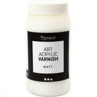 Art Acrylic Varnish, 500 ml, white, matt transparent [HOB-39280]