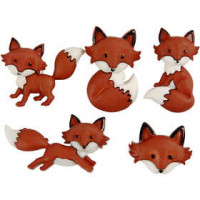 Novelty Buttons, W: 16-34 mm, H: 16-27 mm, 5 pcs [HOB-40331]