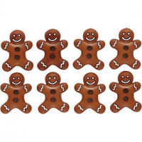 Novelty Buttons, W: 17 mm, H: 23 mm, 8 pcs [HOB-40343]