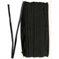 Elastic Beading Cord, W: 6 mm, 50 m, black [HOB-41040]