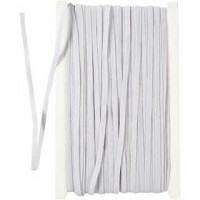 Elastic Beading Cord, W: 6 mm, 50 m, white [HOB-41042]