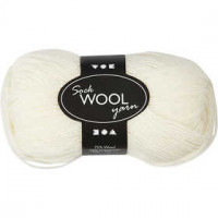 Sock Yarn, L: 200 m, 50 g, off-white [HOB-41311]