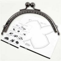 Purse Clasp Kit, size 10 cm, 1 pc, antique silver [HOB-41353]