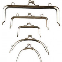 Purse Frames, W: 8-19 cm, 10 pcs, silver-plated [HOB-41380]