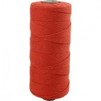 Cotton Twine, L: 315 m, thickness 1 mm, 220 g, orange [HOB-41504]